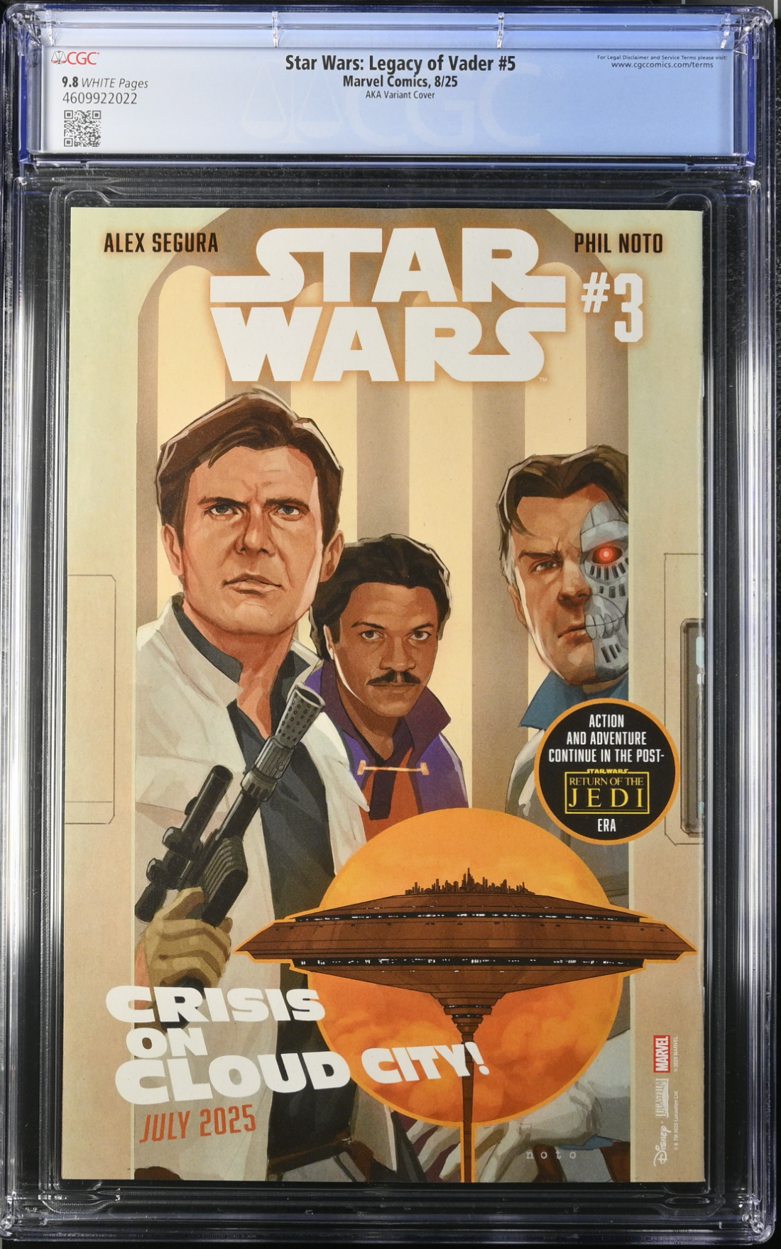 Star Wars: Legacy of Vader #5 Aka Variant CGC 9.8