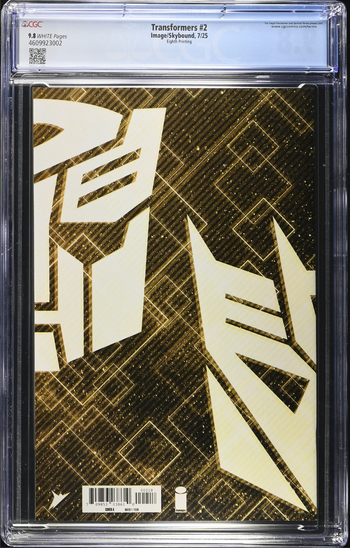 Transformers #2 Eighth Printing CGC 9.8