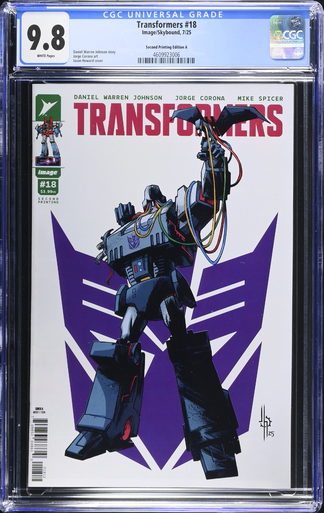 Transformers #18 Second Printing - Cover A - CGC 9.8