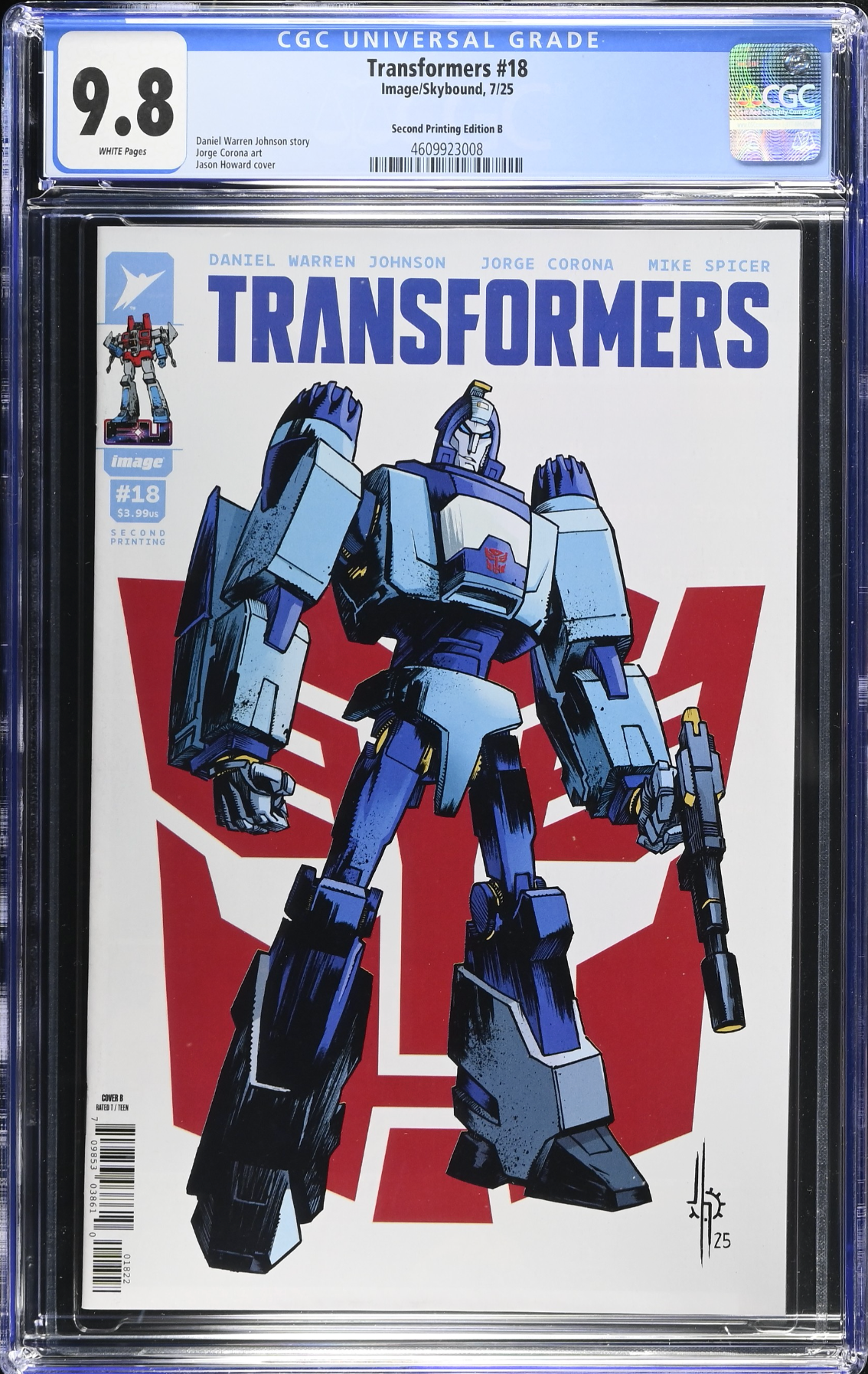 Transformers #18 Second Printing - Cover B - CGC 9.8
