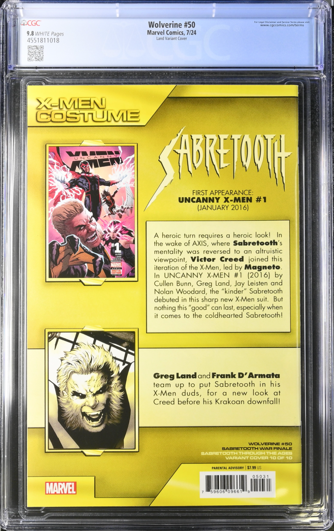 Wolverine #50 Land Variant CGC 9.8