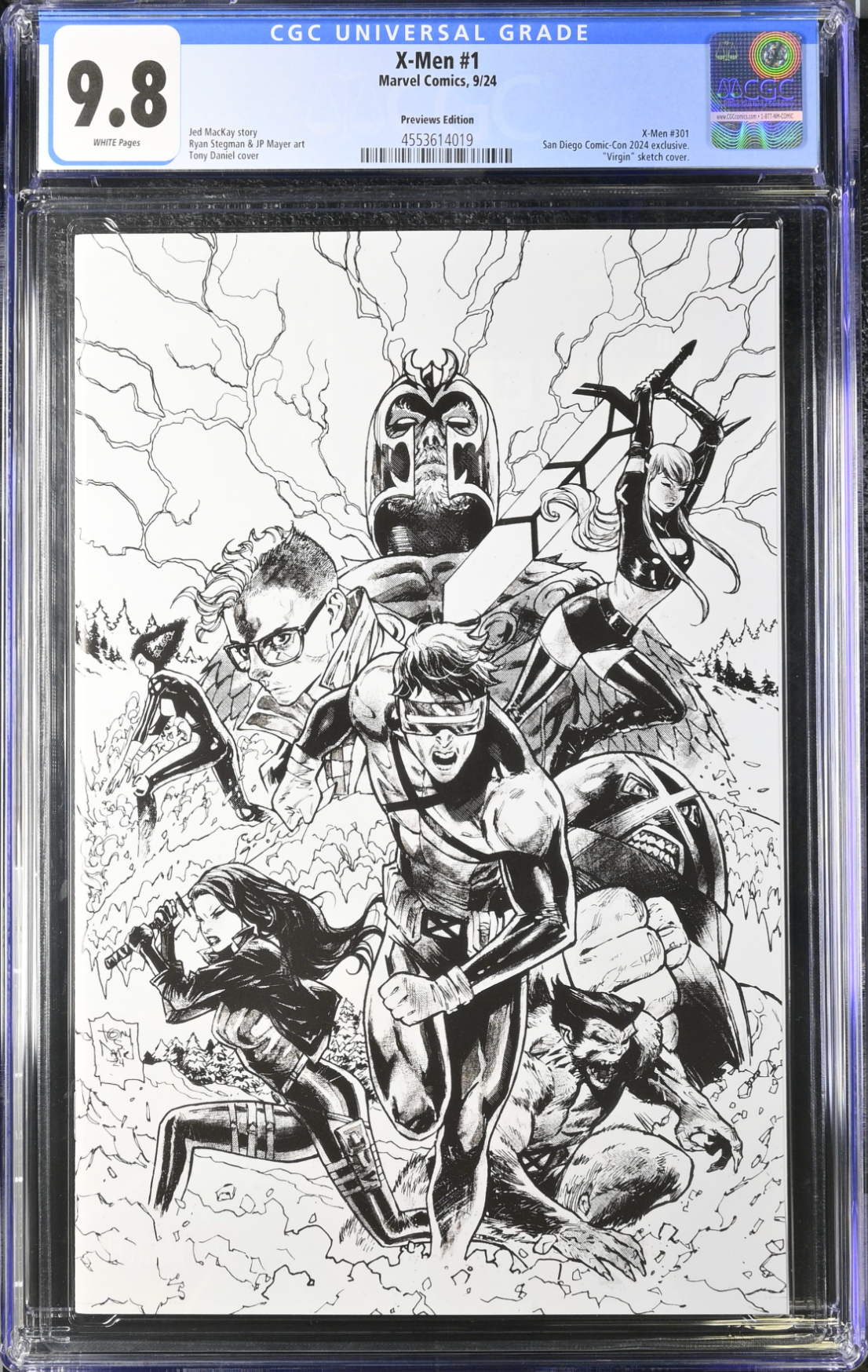 X-Men #1 Daniel SDCC B/W Variant CGC 9.8