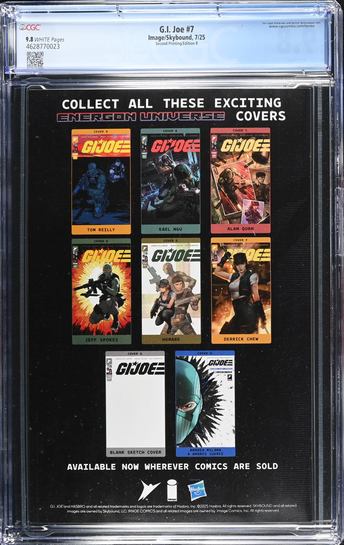 G.I. Joe #7 Second Printing - Cover B - CGC 9.8