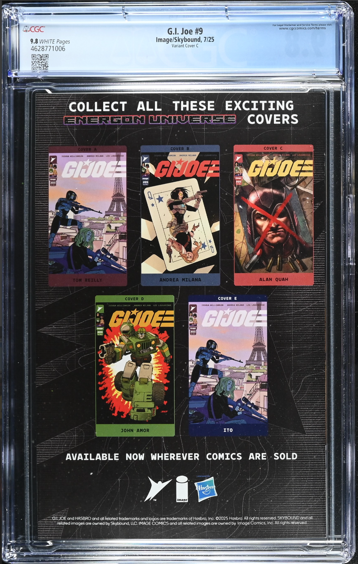 G.I. Joe #9 Quah 1:10 Retailer Incentive Variant CGC 9.8