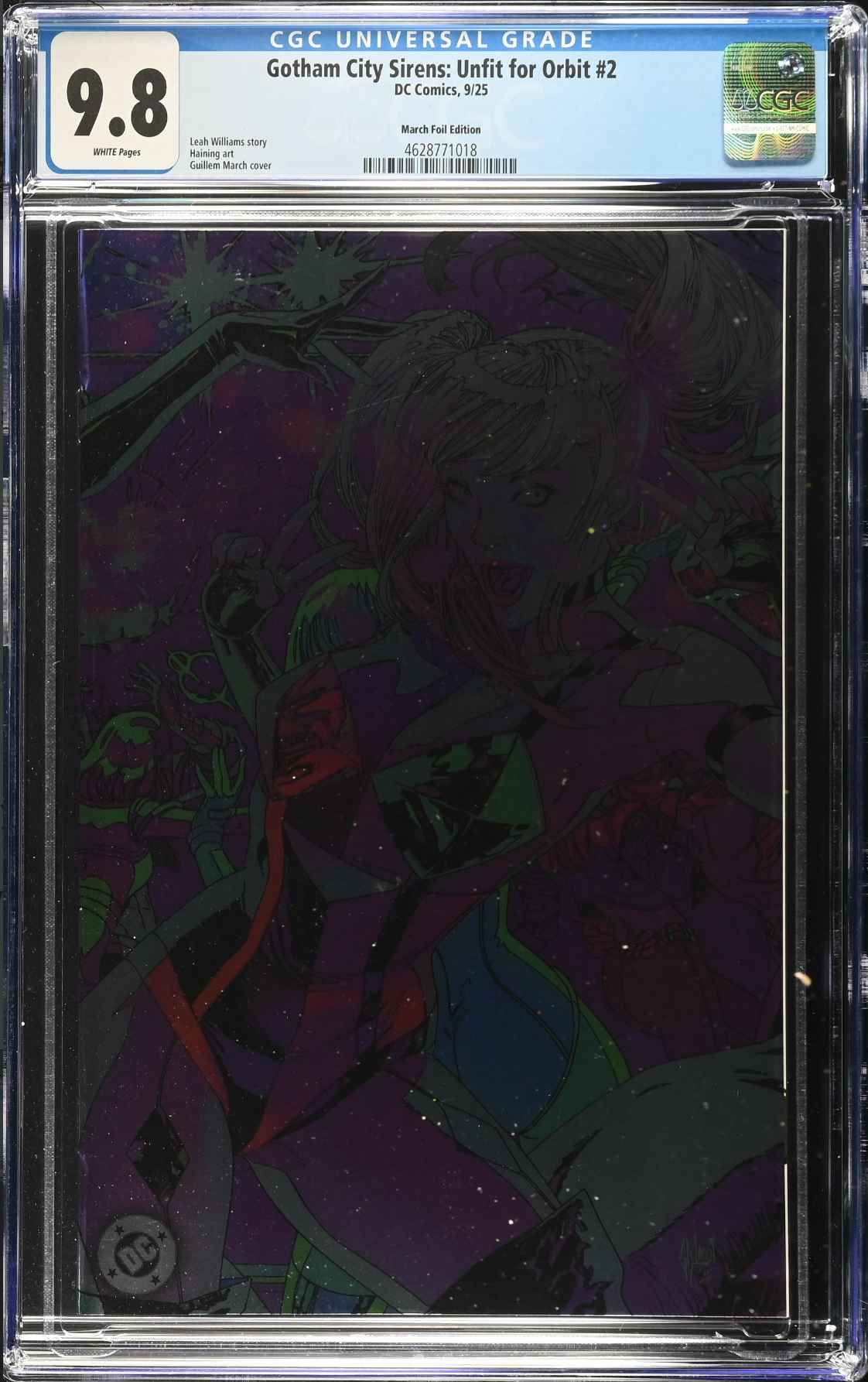 Gotham City Sirens: Unfit for Orbit #2 March Foil Variant CGC 9.8