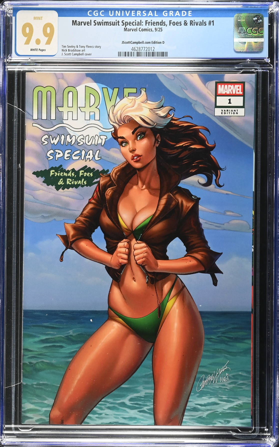 Marvel Swimsuit Special: Friends, Foes & Rivals #1 J. Scott Campbell Exclusive B - Black Cat - CGC 9.9