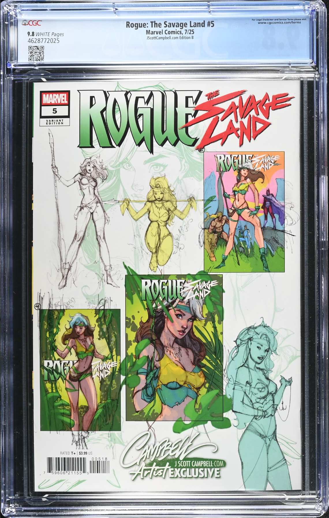 Rogue: The Savage Land #5 Campbell Exclusive B - "Border Rogue" - CGC 9.8
