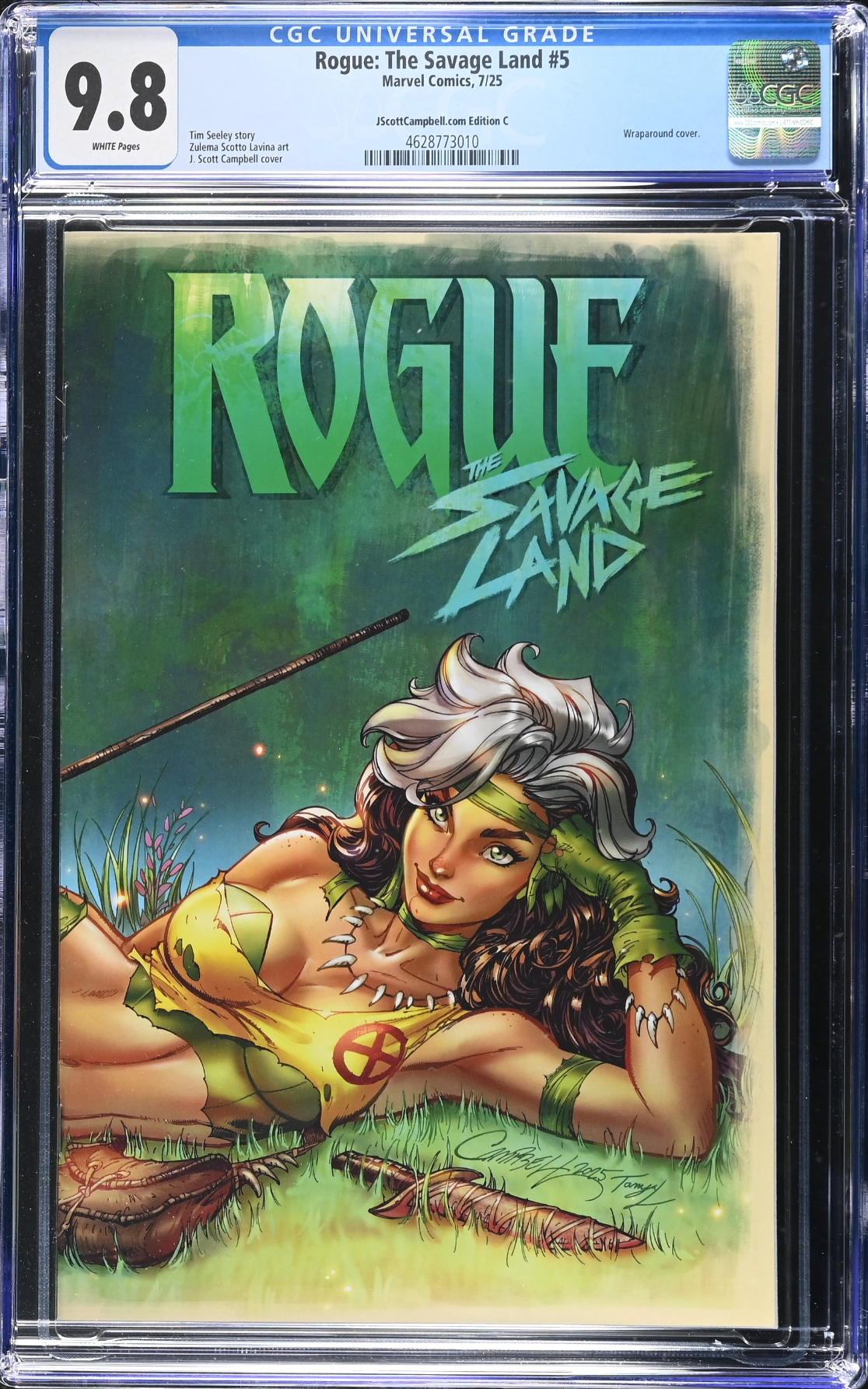 Rogue: The Savage Land #5 Campbell Exclusive "Wraparound Rogue" - CGC 9.8