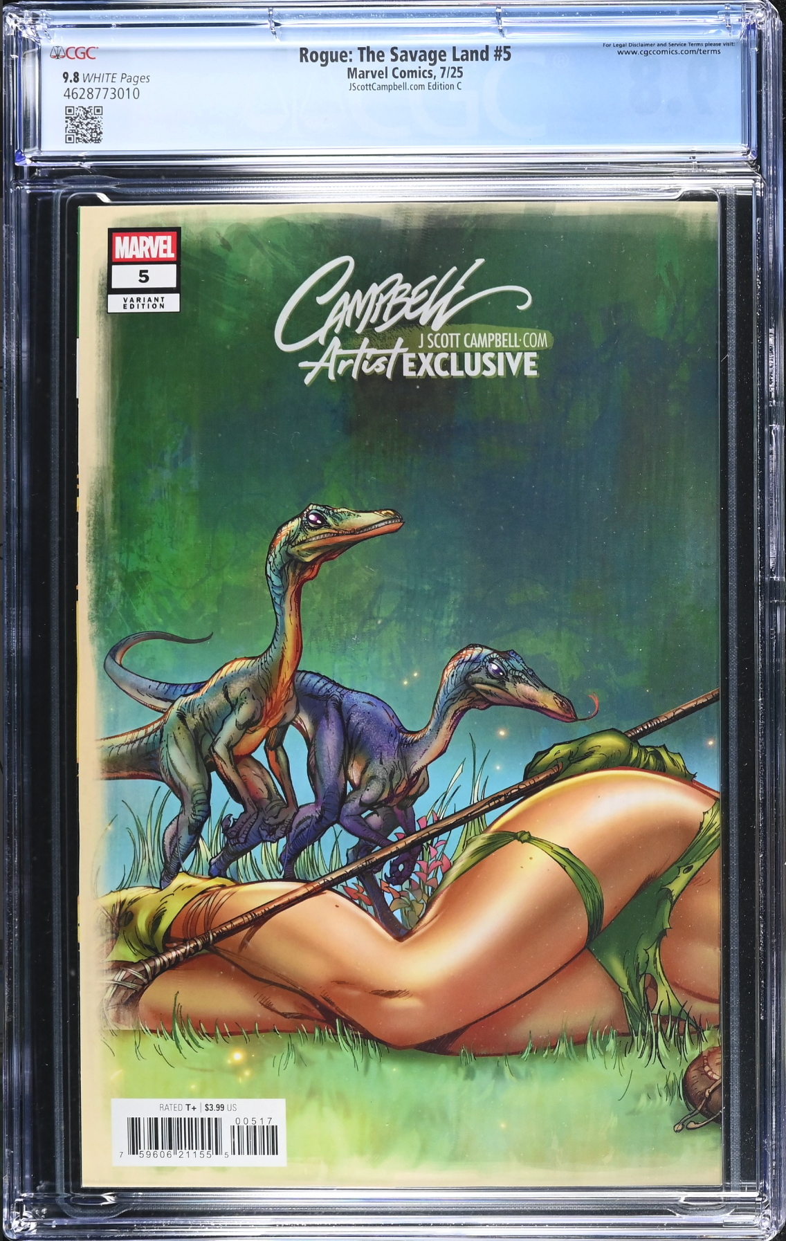 Rogue: The Savage Land #5 Campbell Exclusive "Wraparound Rogue" - CGC 9.8