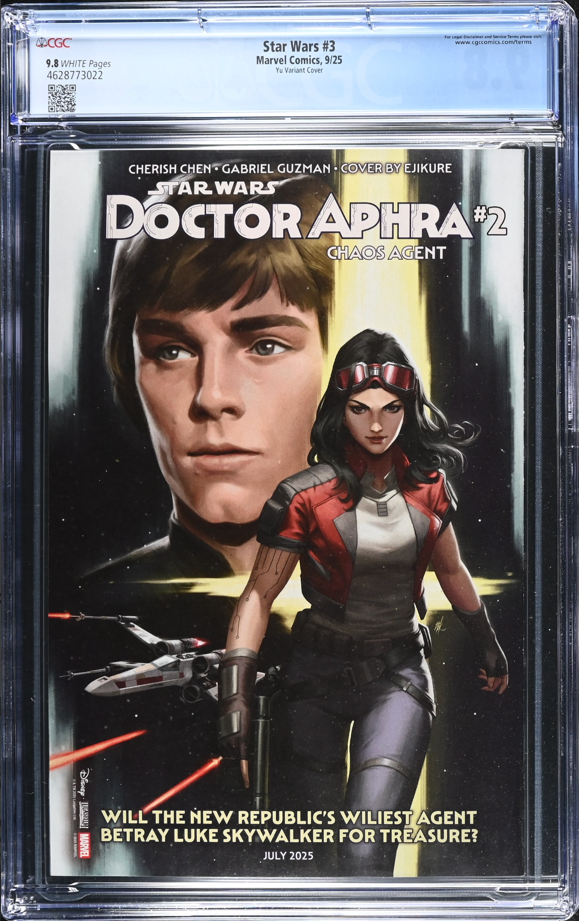 Star Wars #3 Yu 1:25 Retailer Incentive Variant CGC 9.8