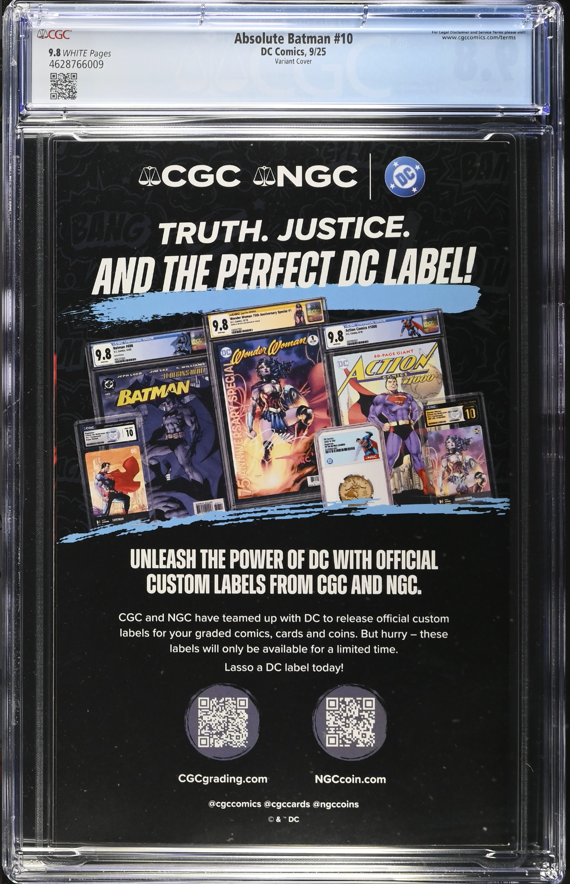 Absolute Batman #10 Dell'Otto Variant CGC 9.8