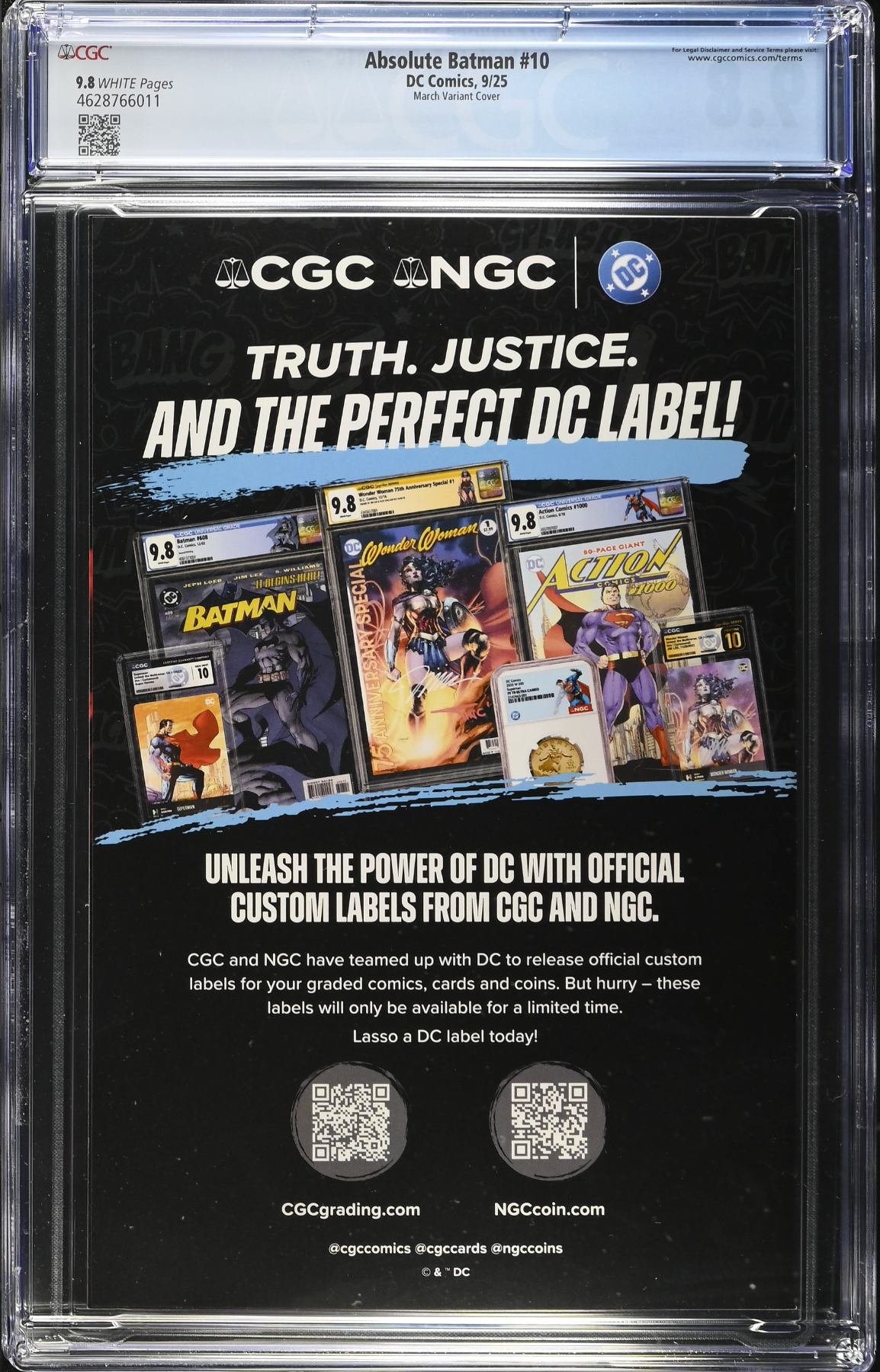 Absolute Batman #10 March Variant CGC 9.8