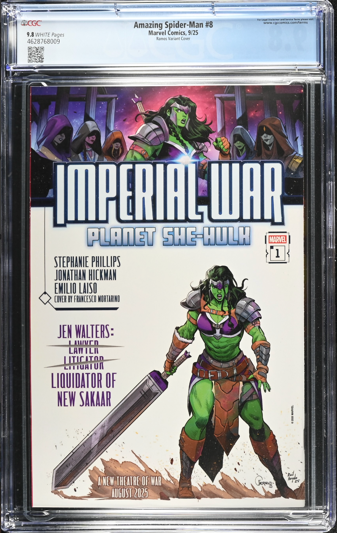 Amazing Spider-Man #8 Ramos 1:25 Retailer Incentive Variant CGC 9.8