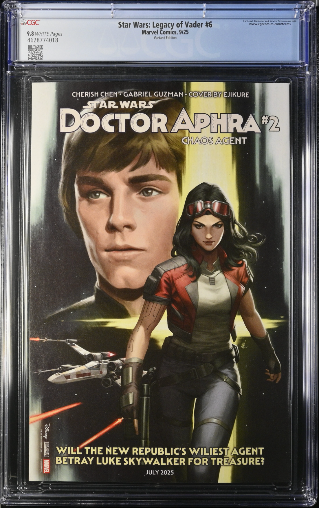 Star Wars: Legacy of Vader #6 Sprouse Variant CGC 9.8