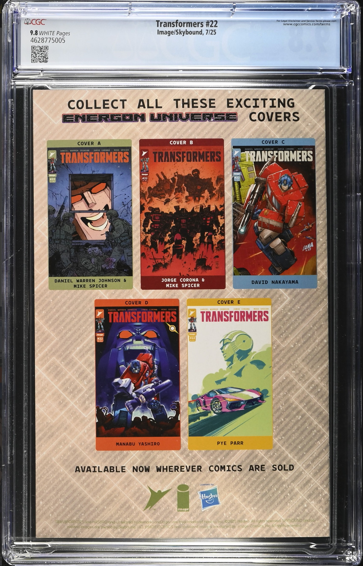Transformers #22 CGC 9.8