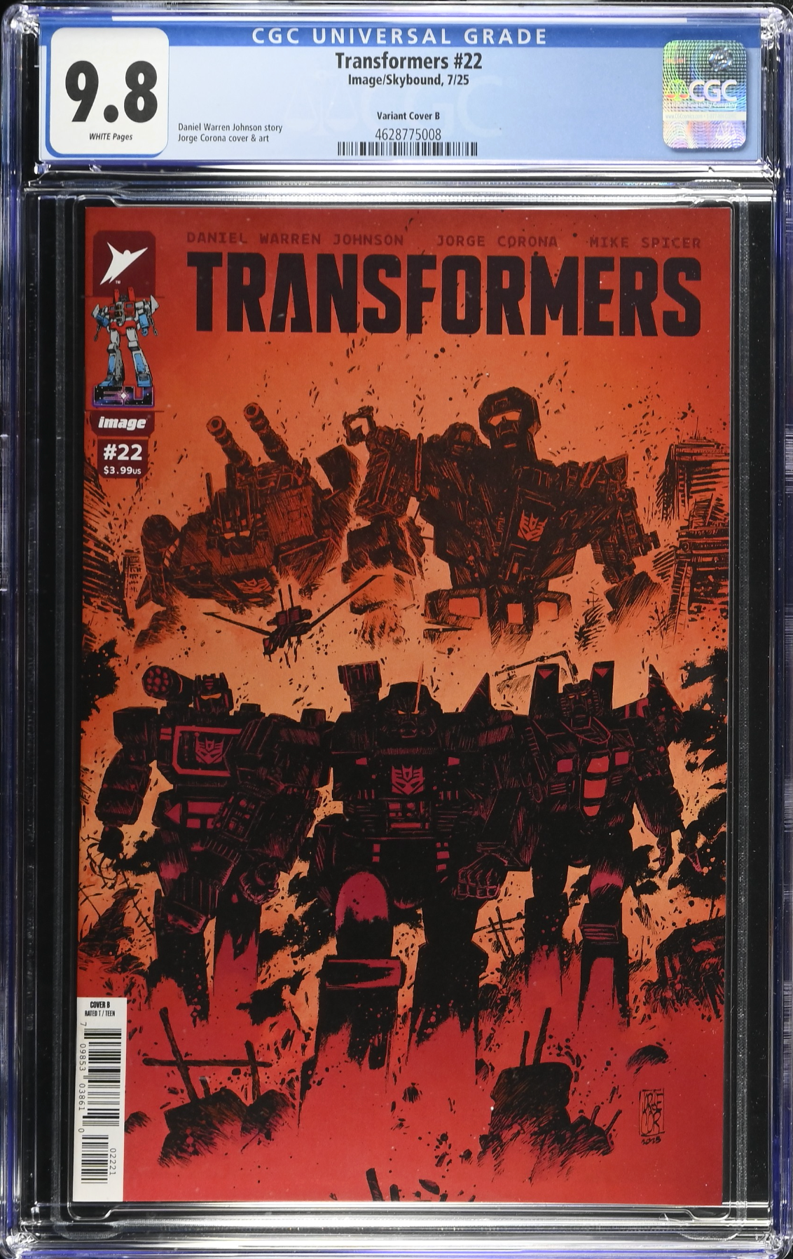 Transformers #22 Corona Variant CGC 9.8