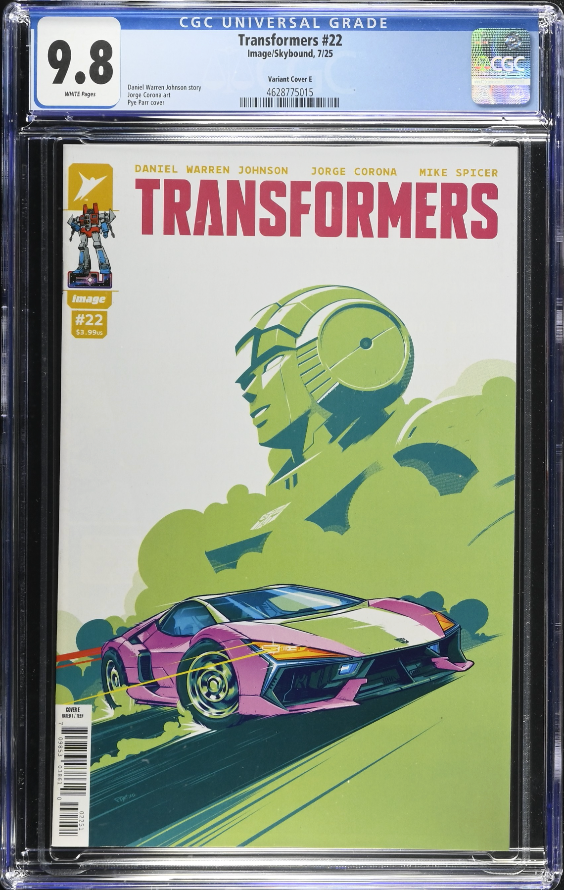 Transformers #22 Pye 1:50 Retailer Incentive Variant CGC 9.8