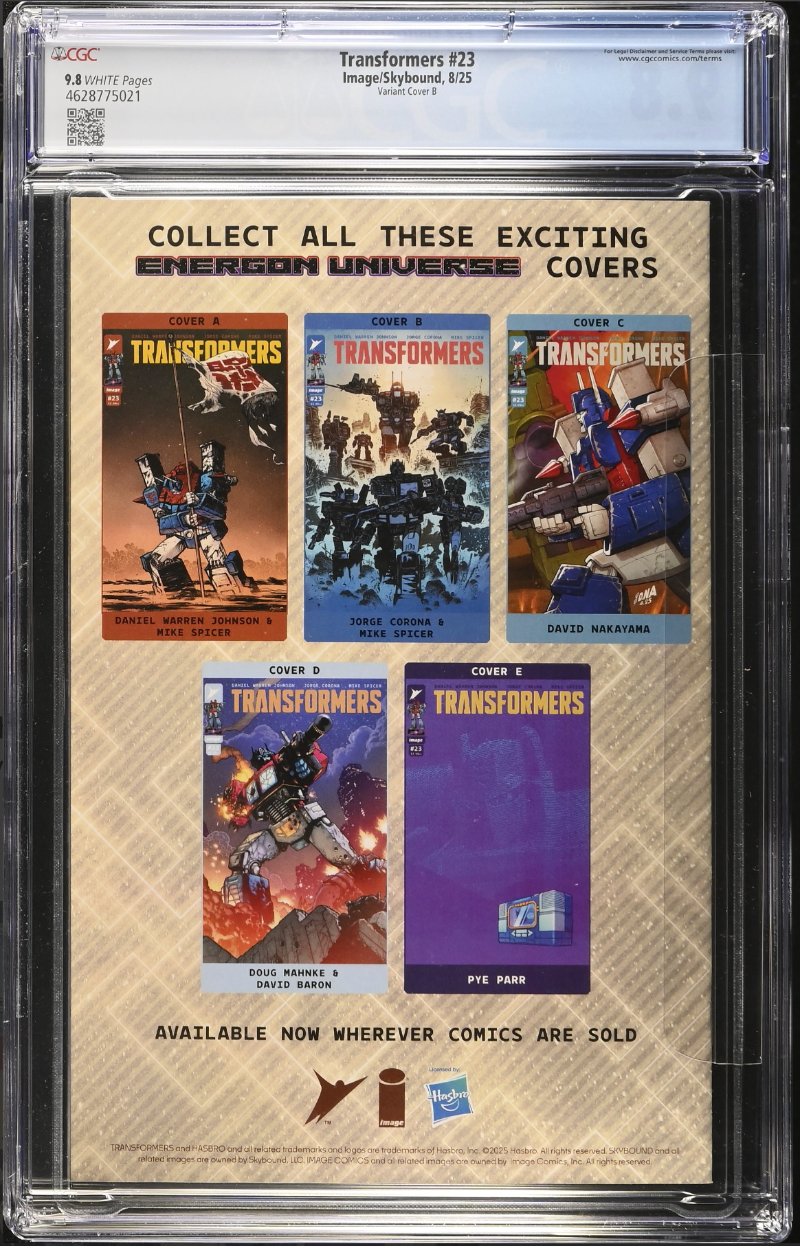 Transformers #23 Corona Variant CGC 9.8