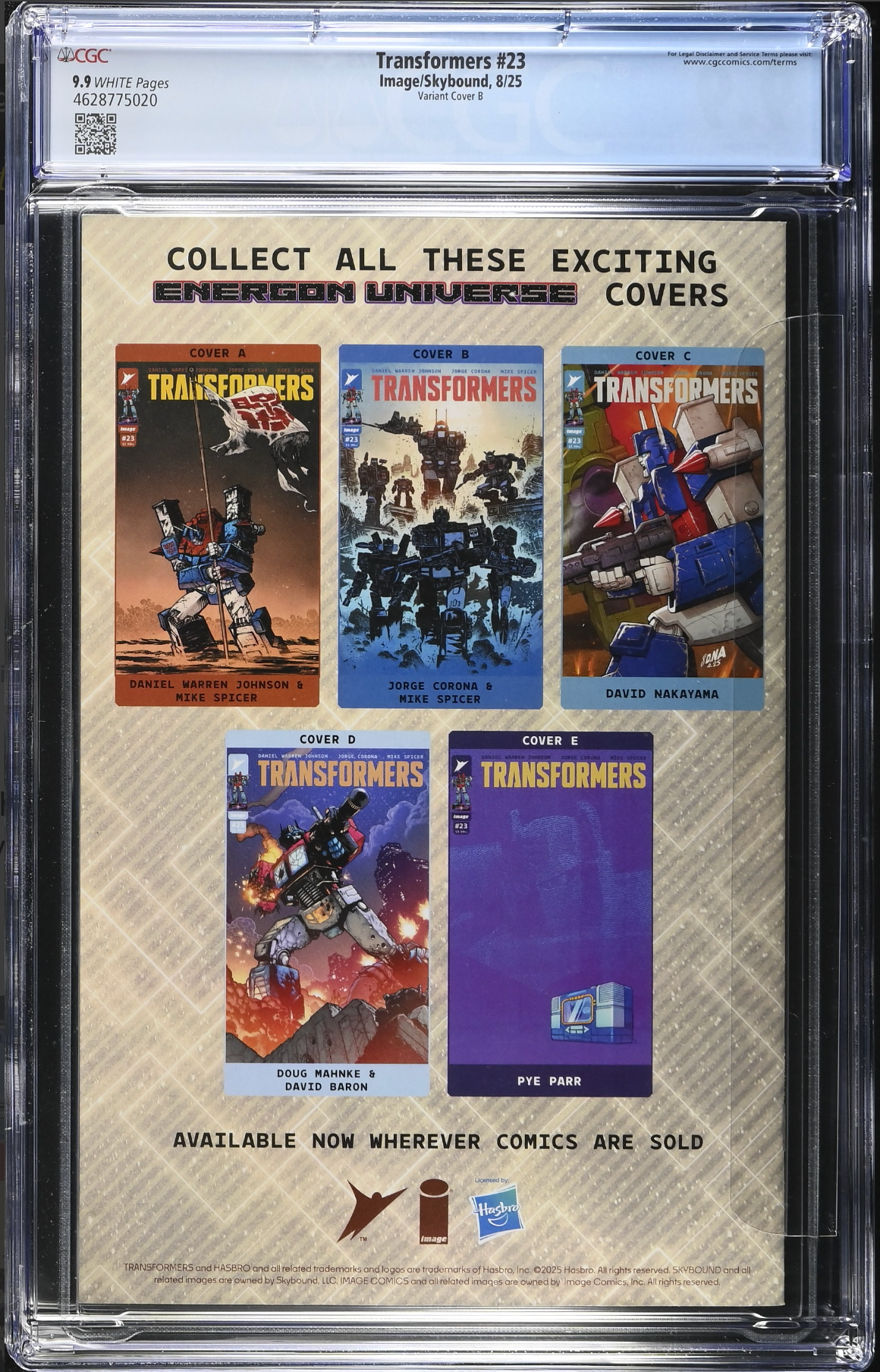Transformers #23 Corona Variant CGC 9.9