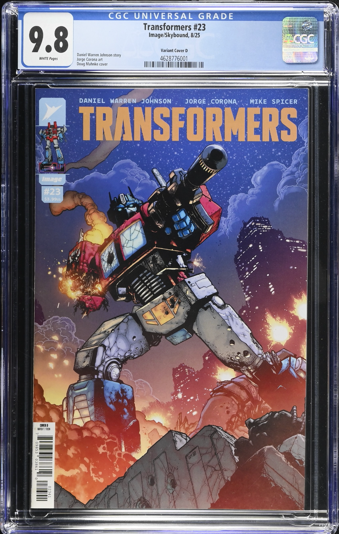 Transformers #23 Mahnke 1:25 Retailer Incentive Variant CGC 9.8