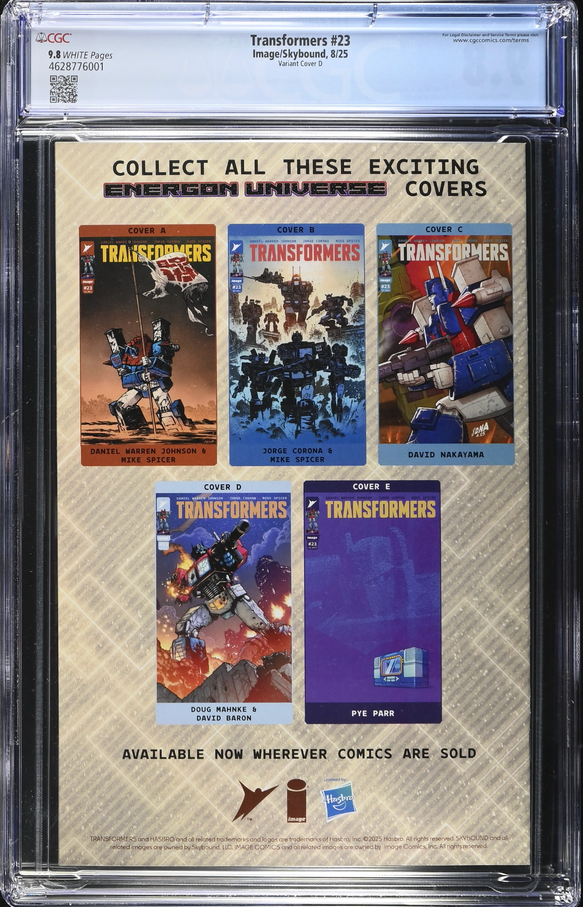 Transformers #23 Mahnke 1:25 Retailer Incentive Variant CGC 9.8