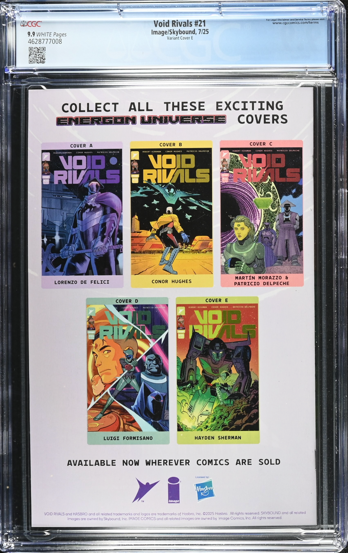 Void Rivals #21 Sherman 1:50 Retailer Incentive Variant CGC 9.9