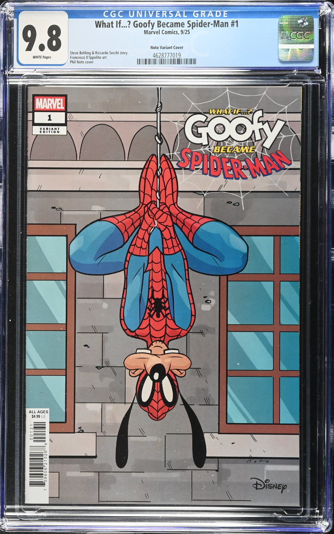 Marvel & Disney: What If...? Goofy Became Spider-Man #1 Noto Variant CGC 9.8