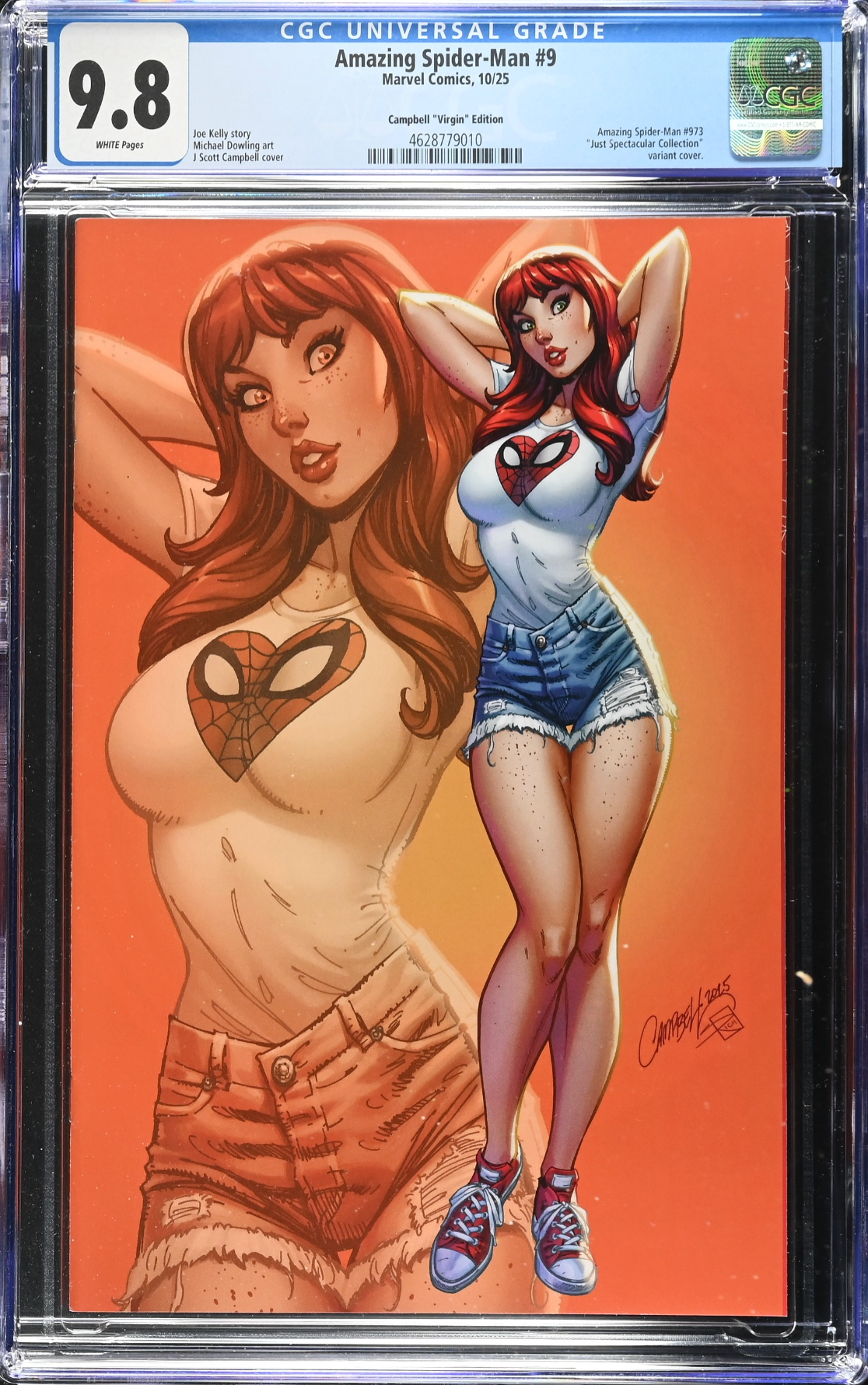 Amazing Spider-Man #9 Campbell 1:100 Virgin Retailer Incentive Variant CGC 9.8