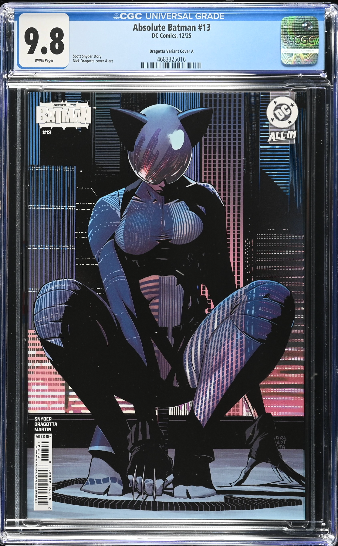 Absolute Batman #13 Dragotta 1:25 "Stealth Mode" Retailer Incentive Variant CGC 9.8