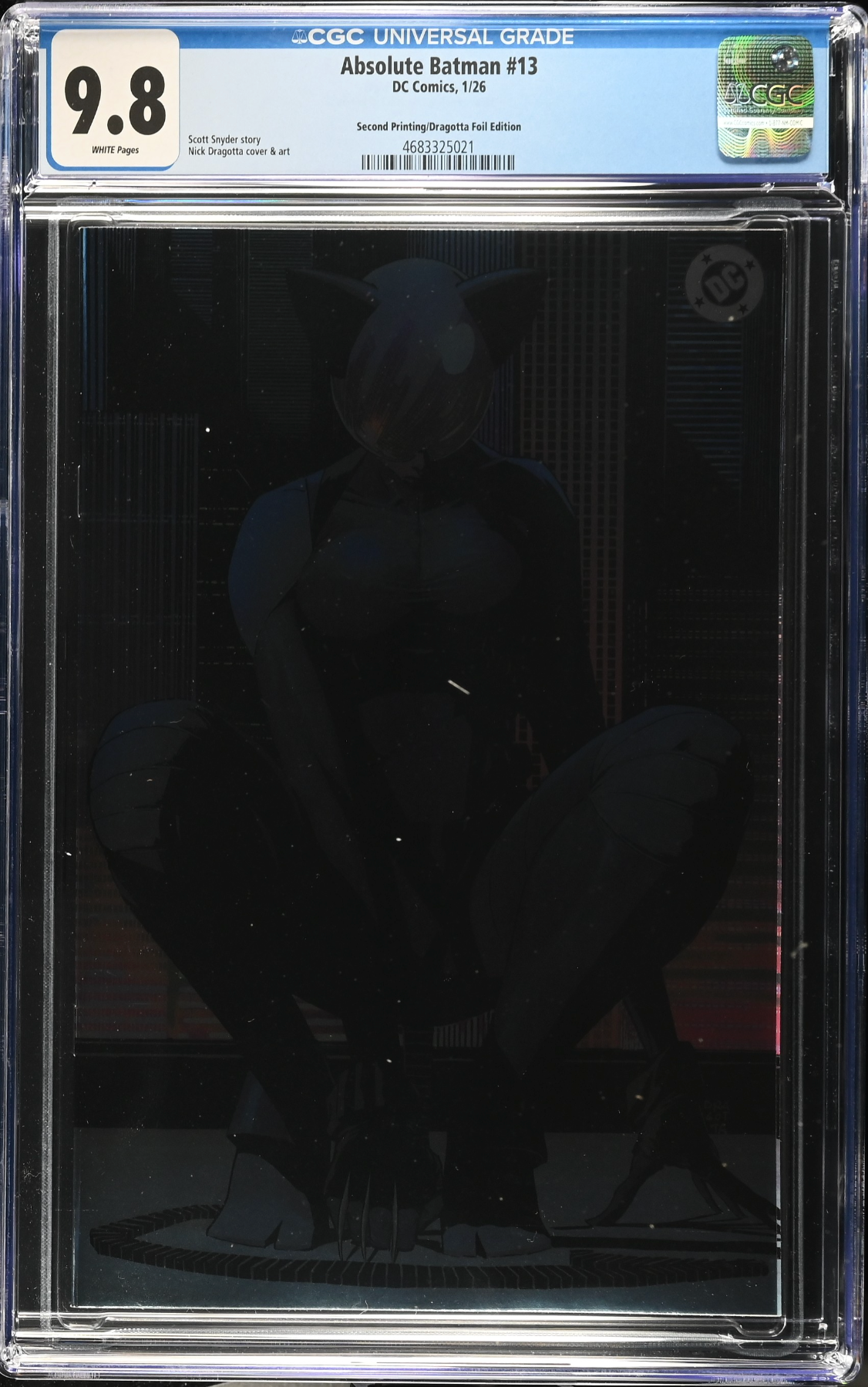 Absolute Batman #13 Second Printing Dragotta Foil Variant CGC 9.8