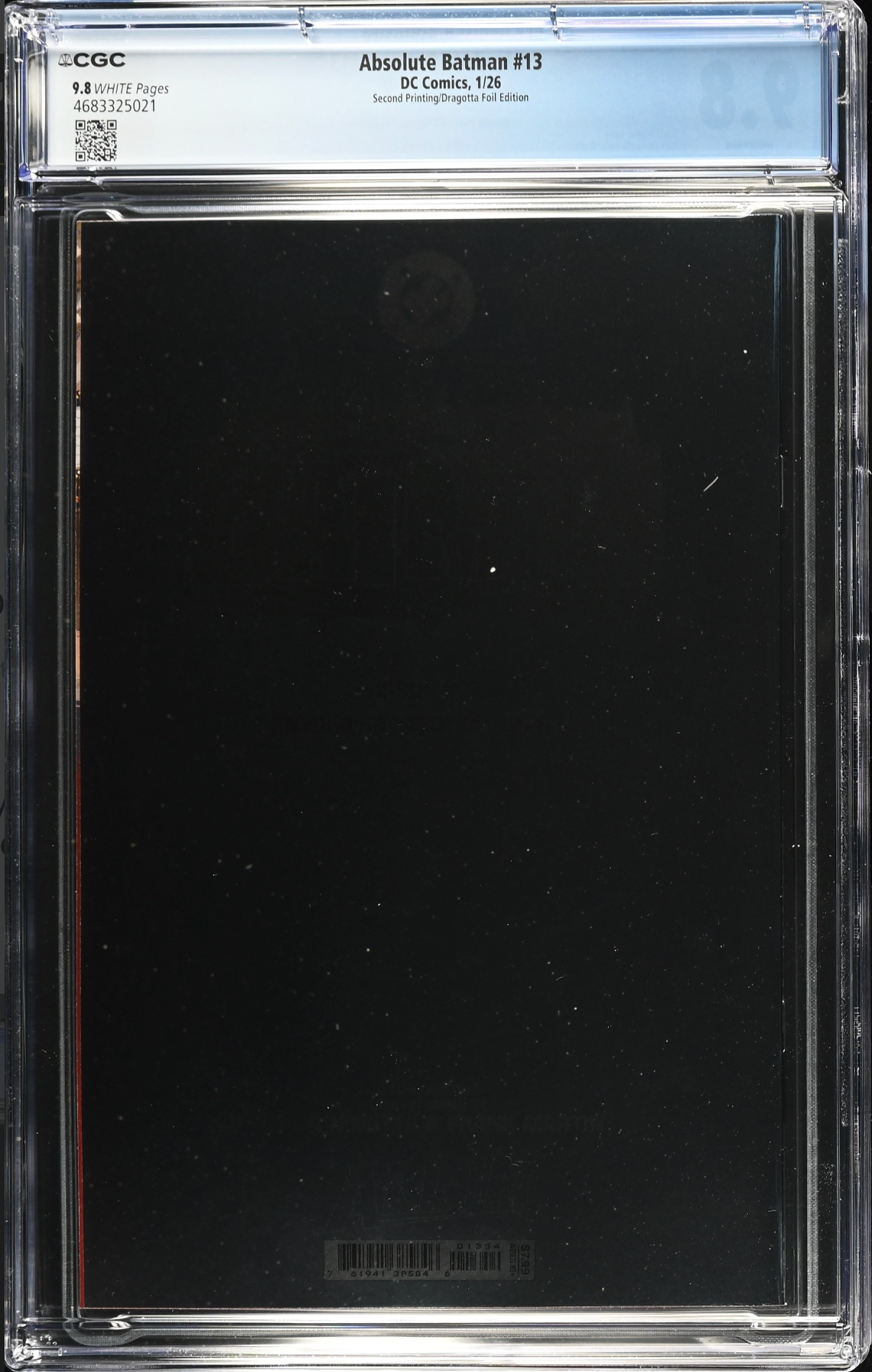 Absolute Batman #13 Second Printing Dragotta Foil Variant CGC 9.8