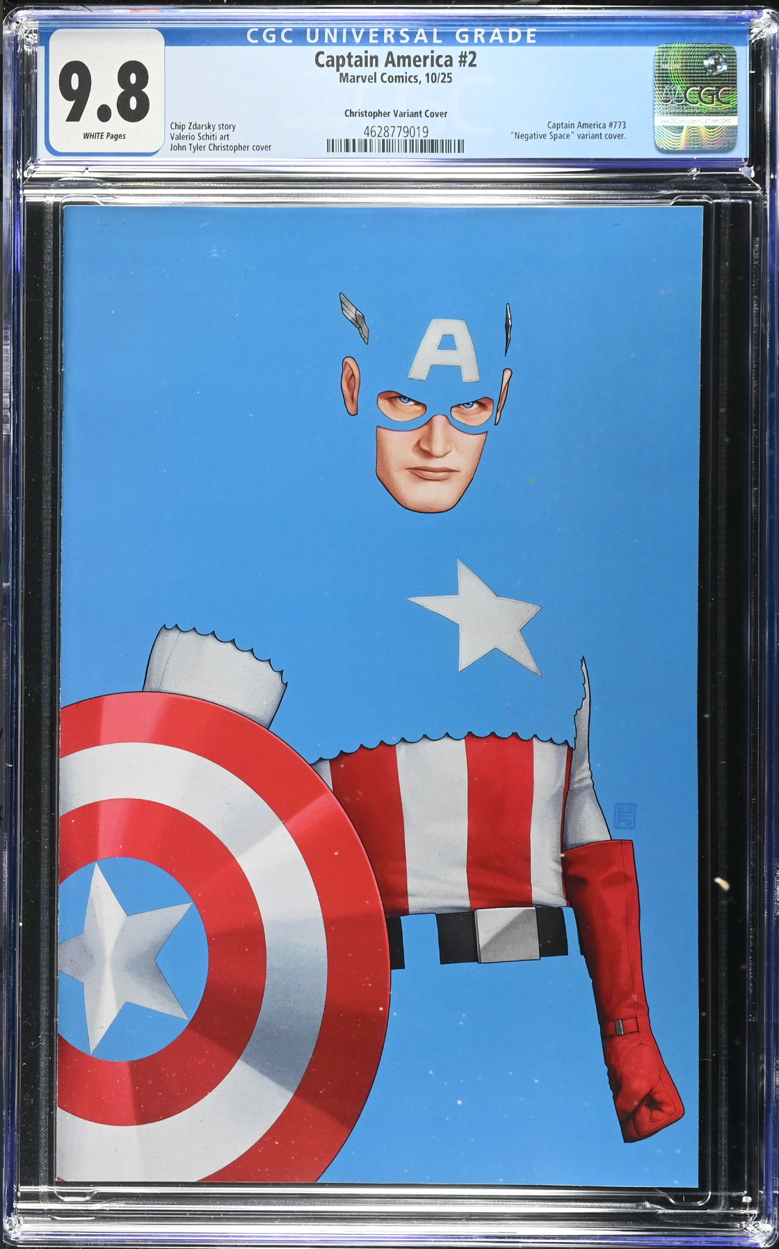 Captain America #2 Christopher Variant CGC 9.8