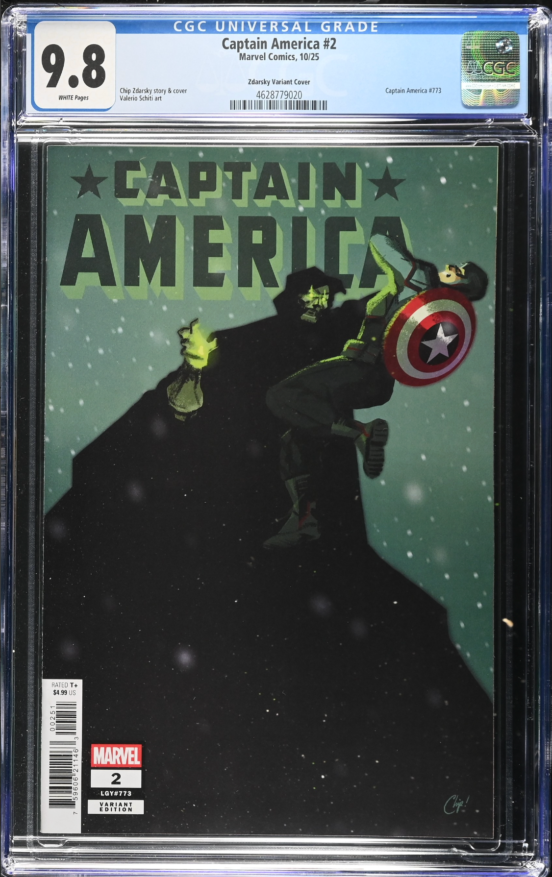 Captain America #2 Zdarsky Variant CGC 9.8