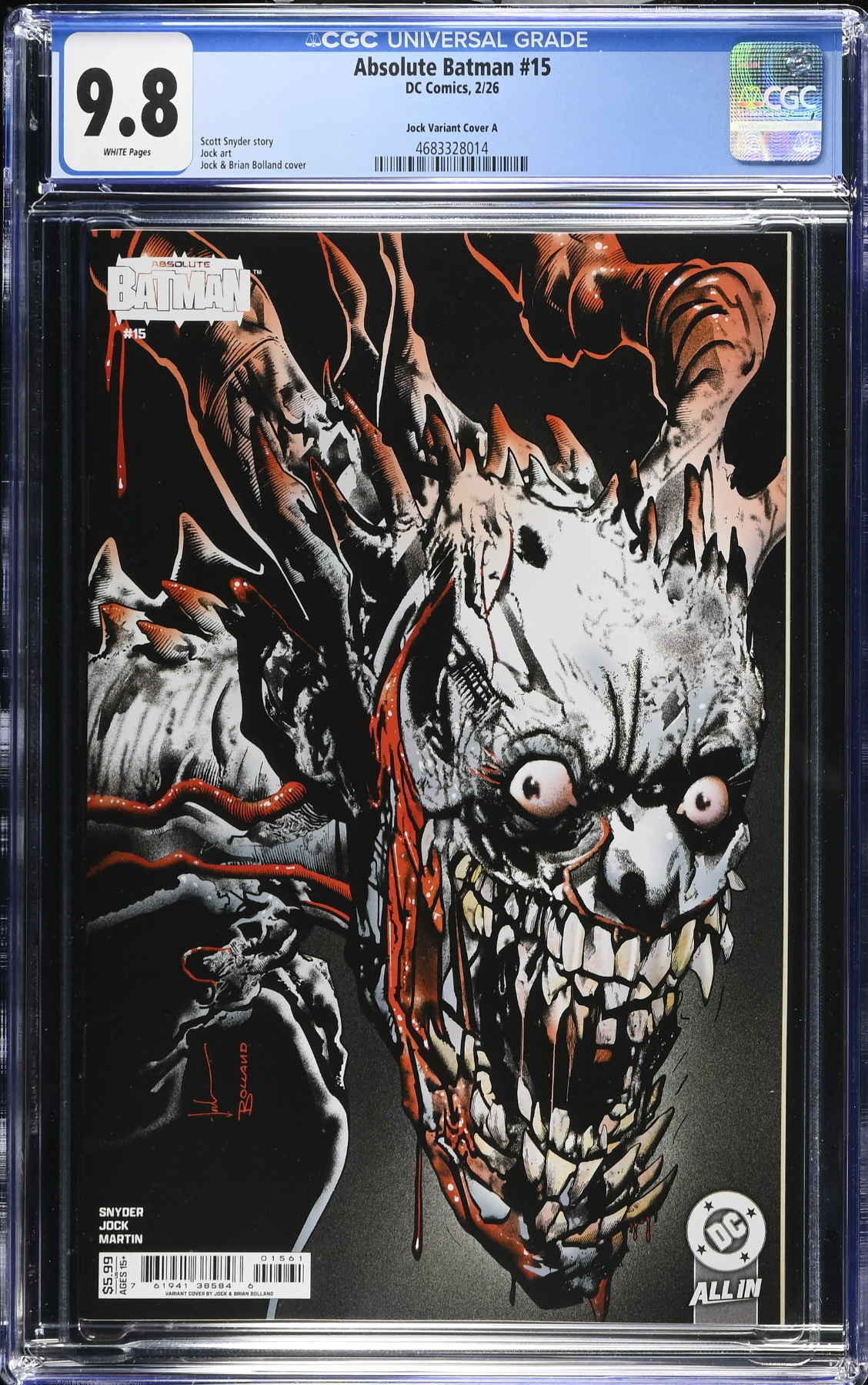 Absolute Batman #15 Jock & Bolland Variant CGC 9.8