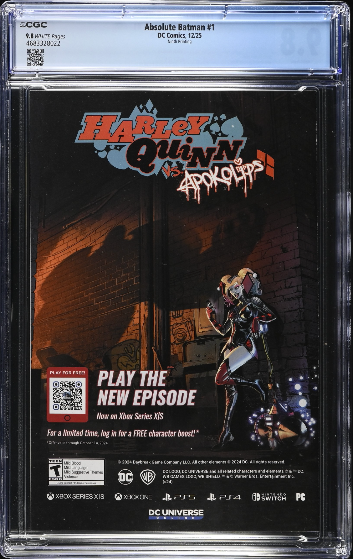 Absolute Batman #1 Ninth Printing CGC 9.8