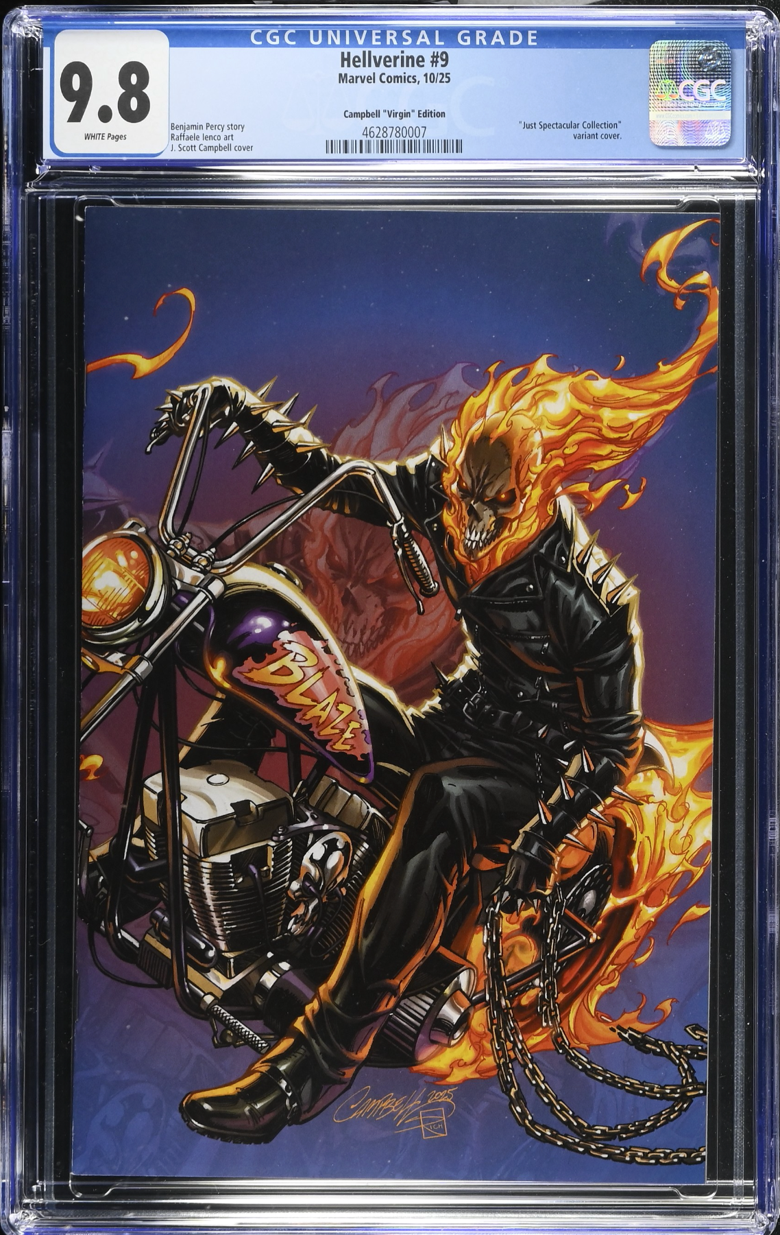 Hellverine #9 Campbell 1:100 Virgin Retailer Incentive Variant CGC 9.8