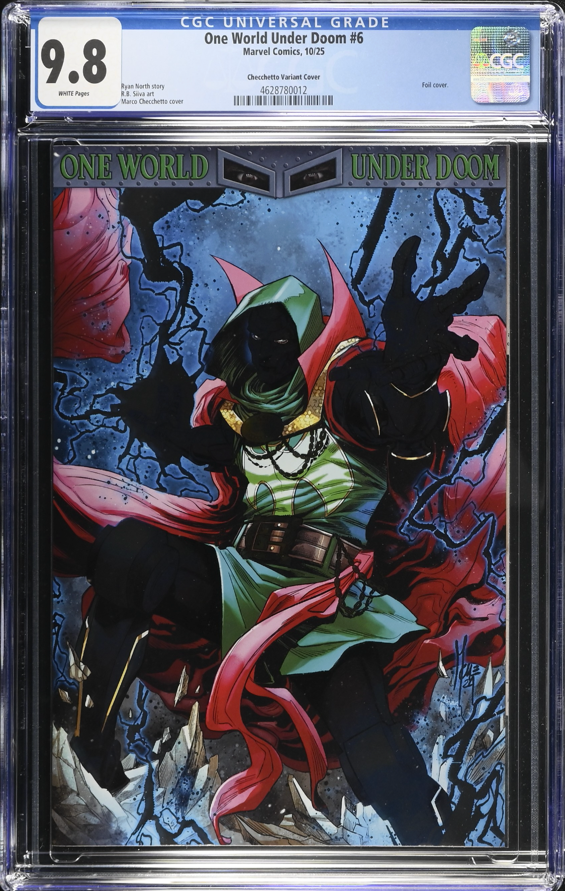 One World Under Doom #6 Checchetto Foil Variant CGC 9.8