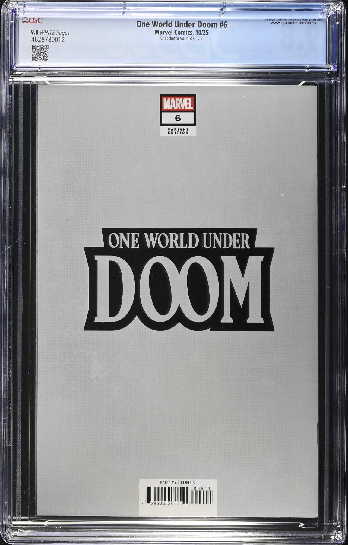 One World Under Doom #6 Checchetto Foil Variant CGC 9.8