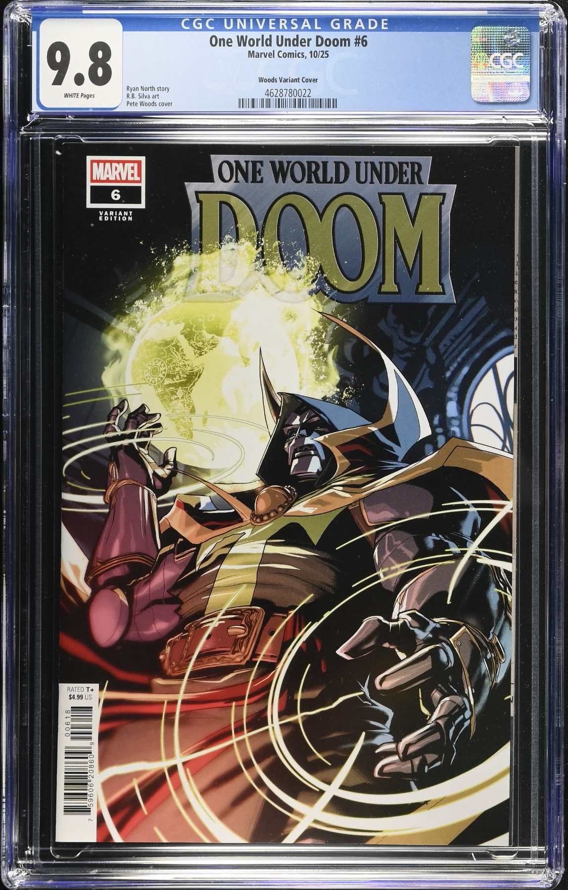 One World Under Doom #6 Woods 1:25 Retailer Incentive Variant CGC 9.8