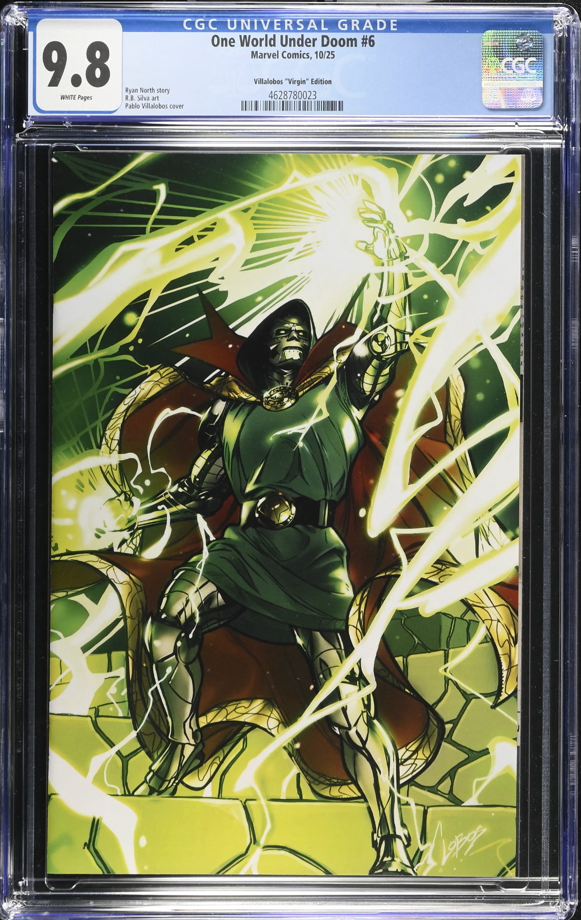 One World Under Doom #6 Villalobos 1:50 Virgin Retailer Incentive Variant CGC 9.8