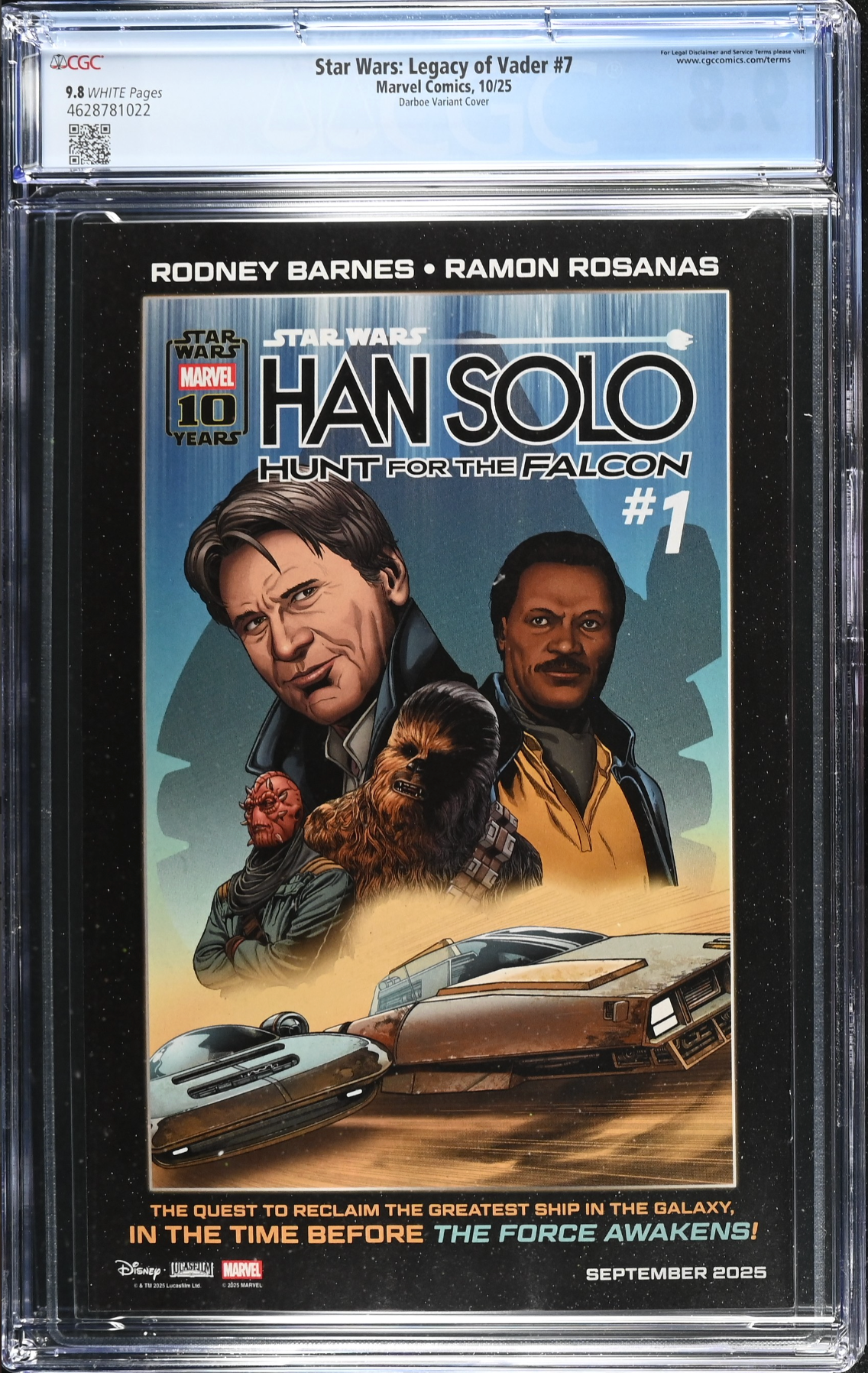 Star Wars: Legacy of Vader #7 Darboe Variant CGC 9.8