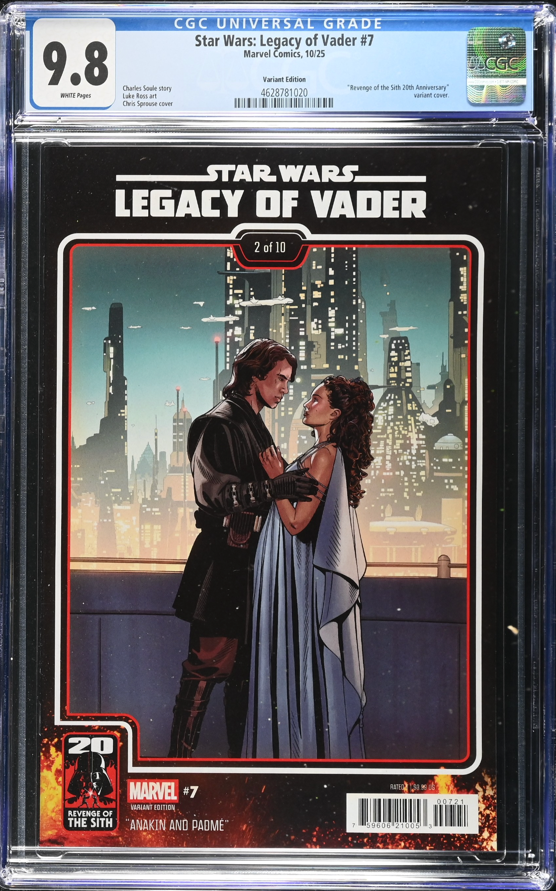 Star Wars: Legacy of Vader #7 Sprouse Variant CGC 9.8