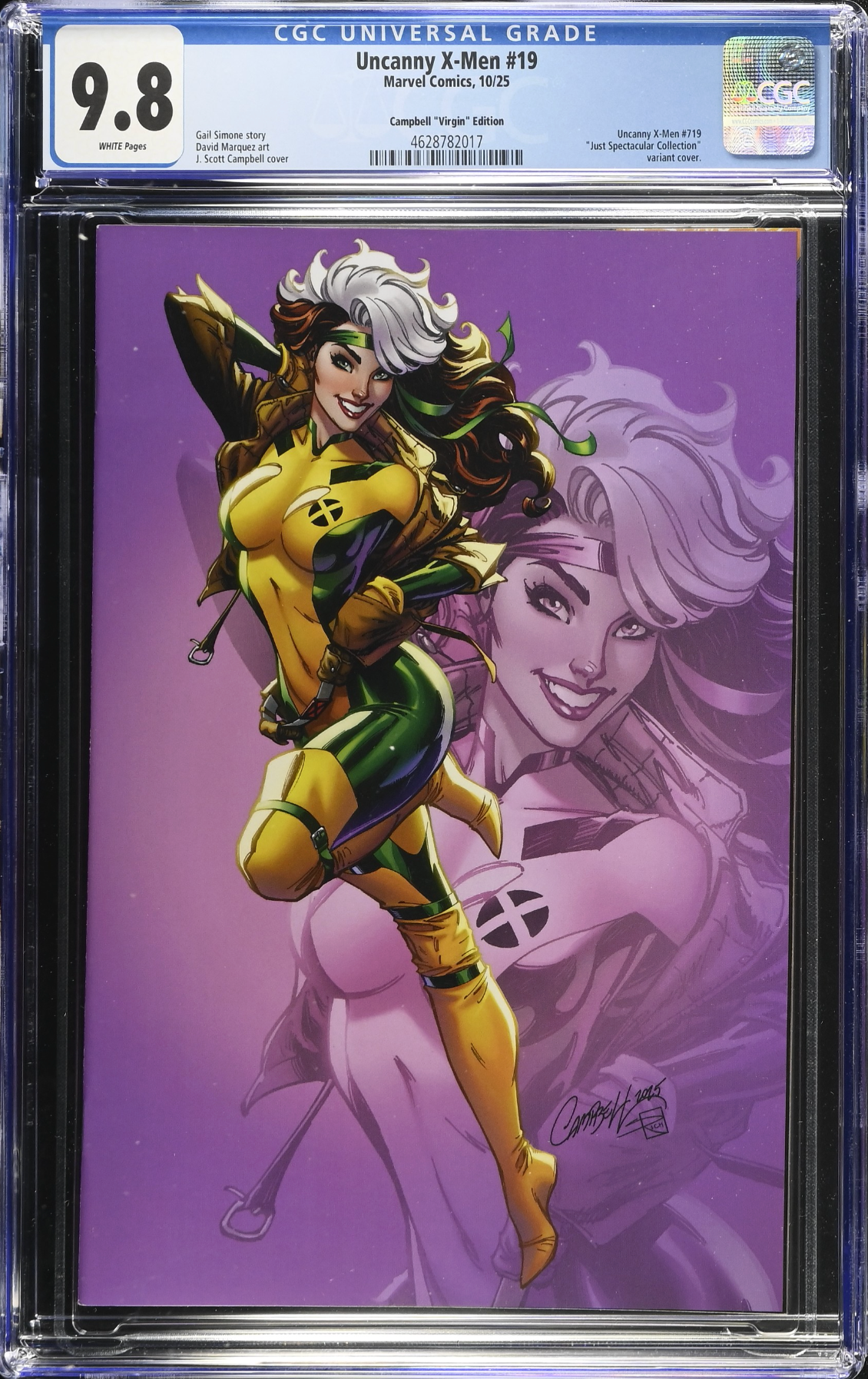 Uncanny X-Men #19 Campbell 1:100 Virgin Retailer Incentive Variant CGC 9.8