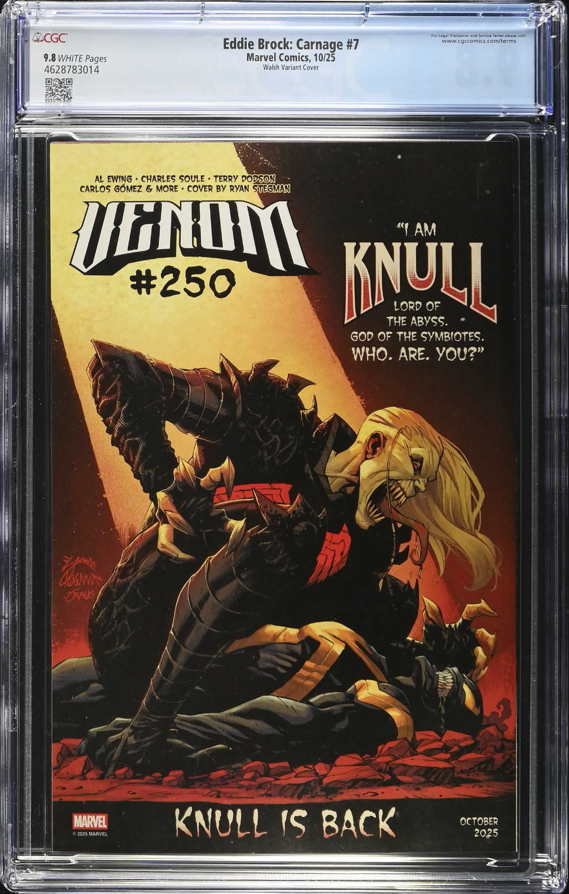 Eddie Brock: Carnage #7 Walsh Variant CGC 9.8