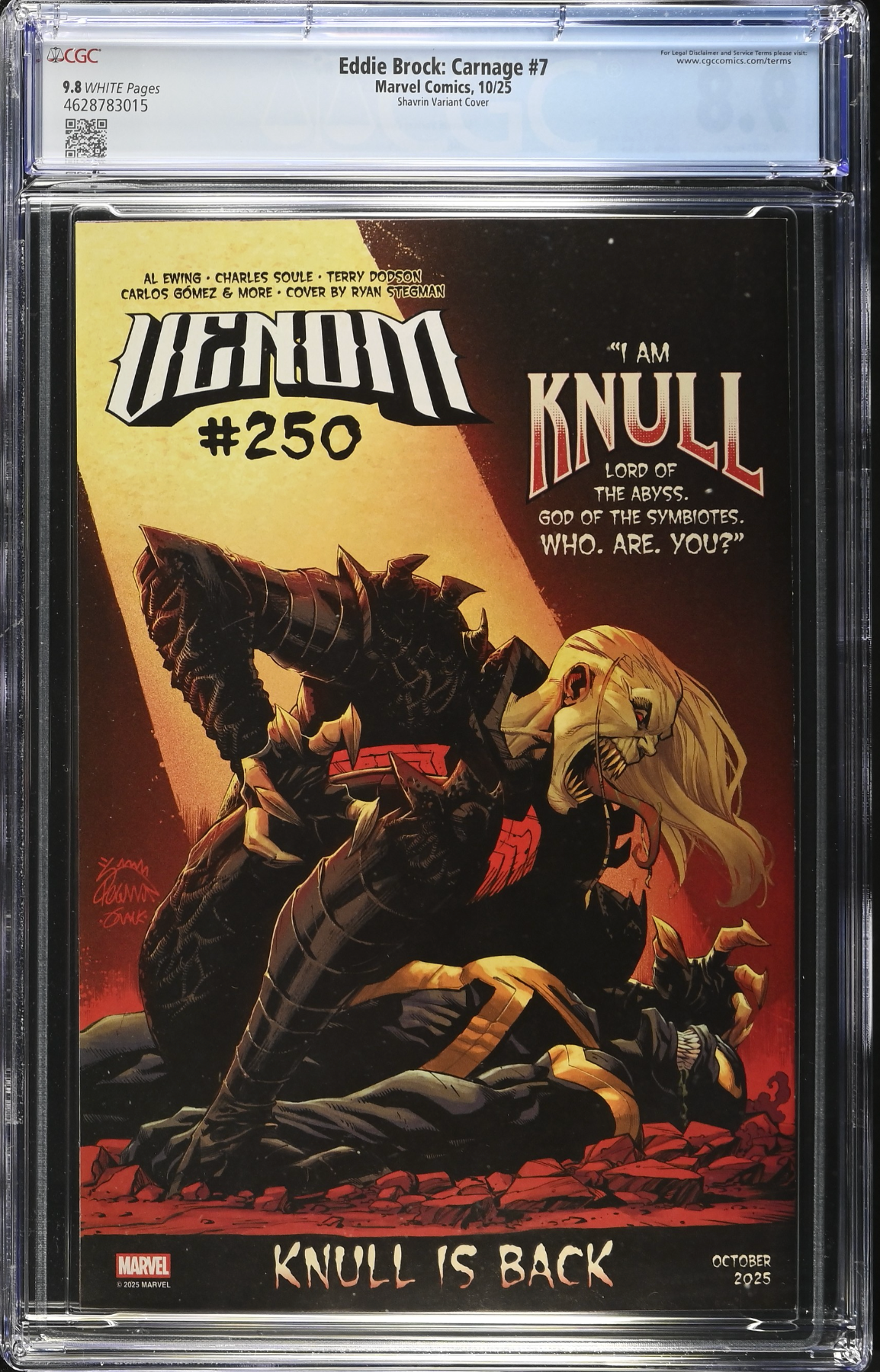 Eddie Brock: Carnage #7 Shavrin 1:25 Retailer Incentive Variant CGC 9.8