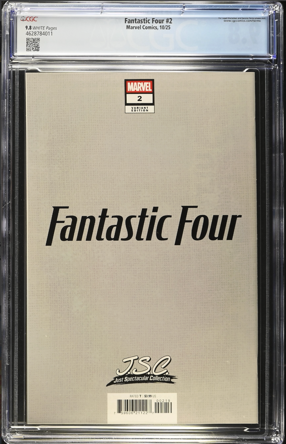 Fantastic Four #2 Campbell 1:100 Virgin Retailer Incentive Variant CGC 9.8