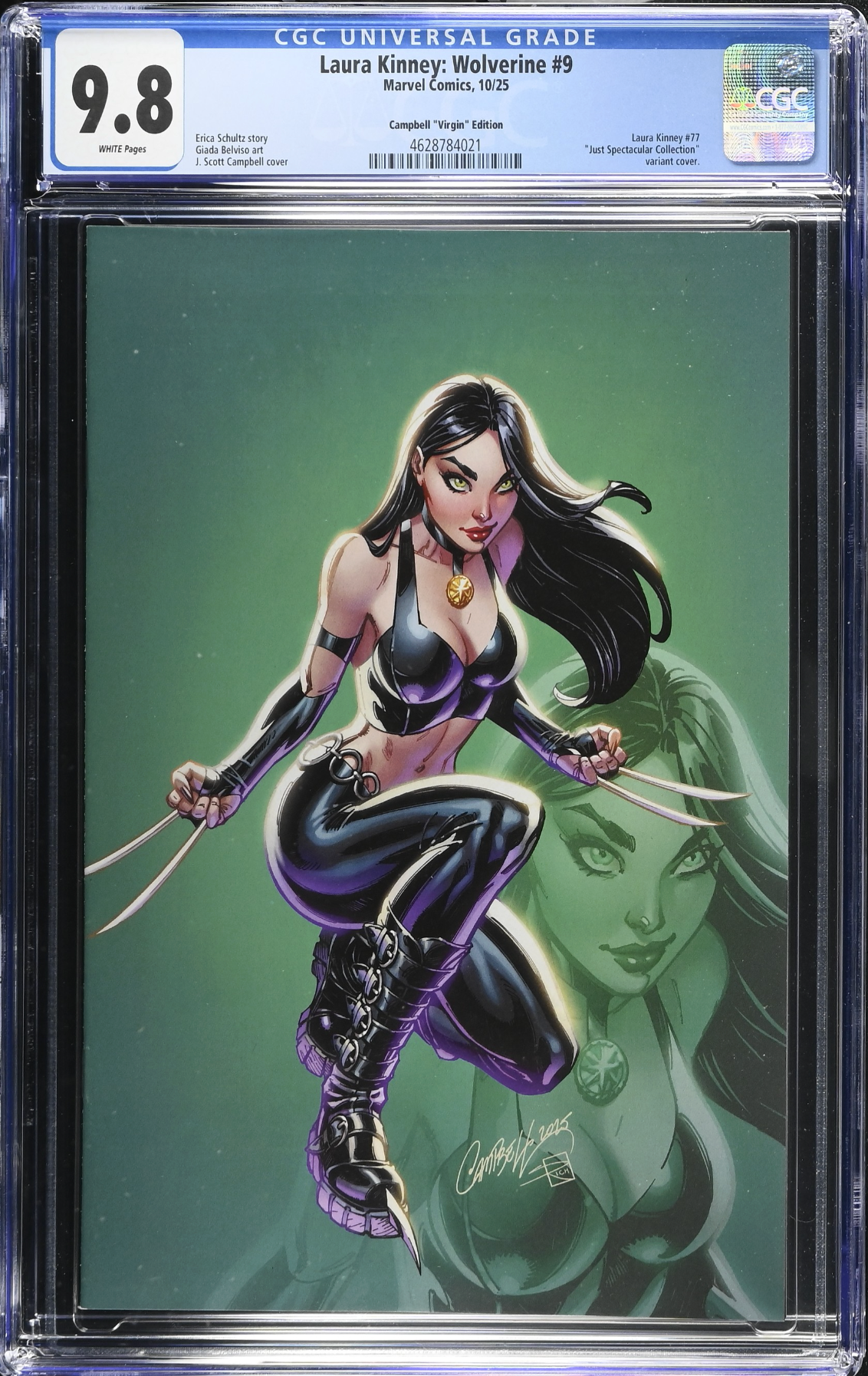 Laura Kinney: Wolverine #9 Campbell 1:100 Virgin Retailer Incentive Variant CGC 9.8