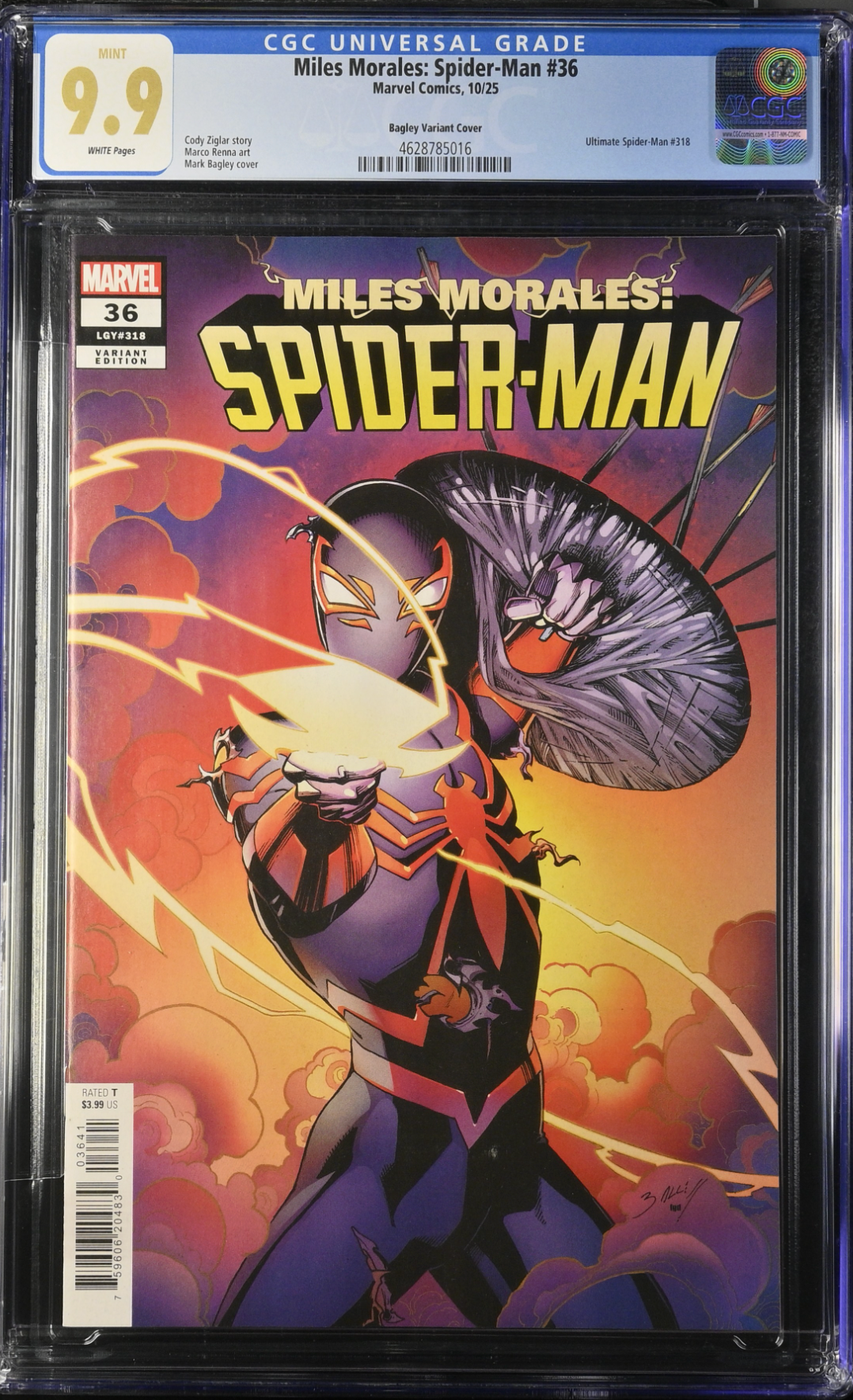 Miles Morales: Spider-Man #36 Bagley Variant CGC 9.9