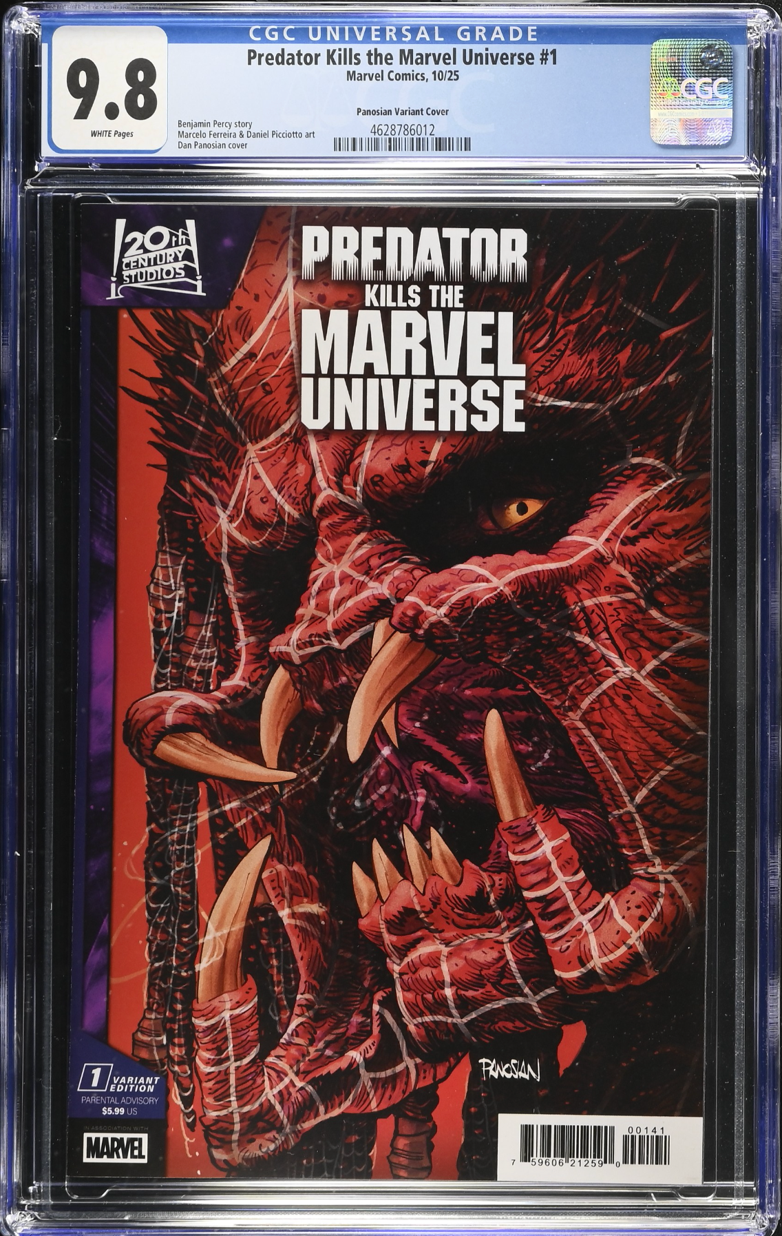 Predator Kills the Marvel Universe #1 Panosian Variant CGC 9.8