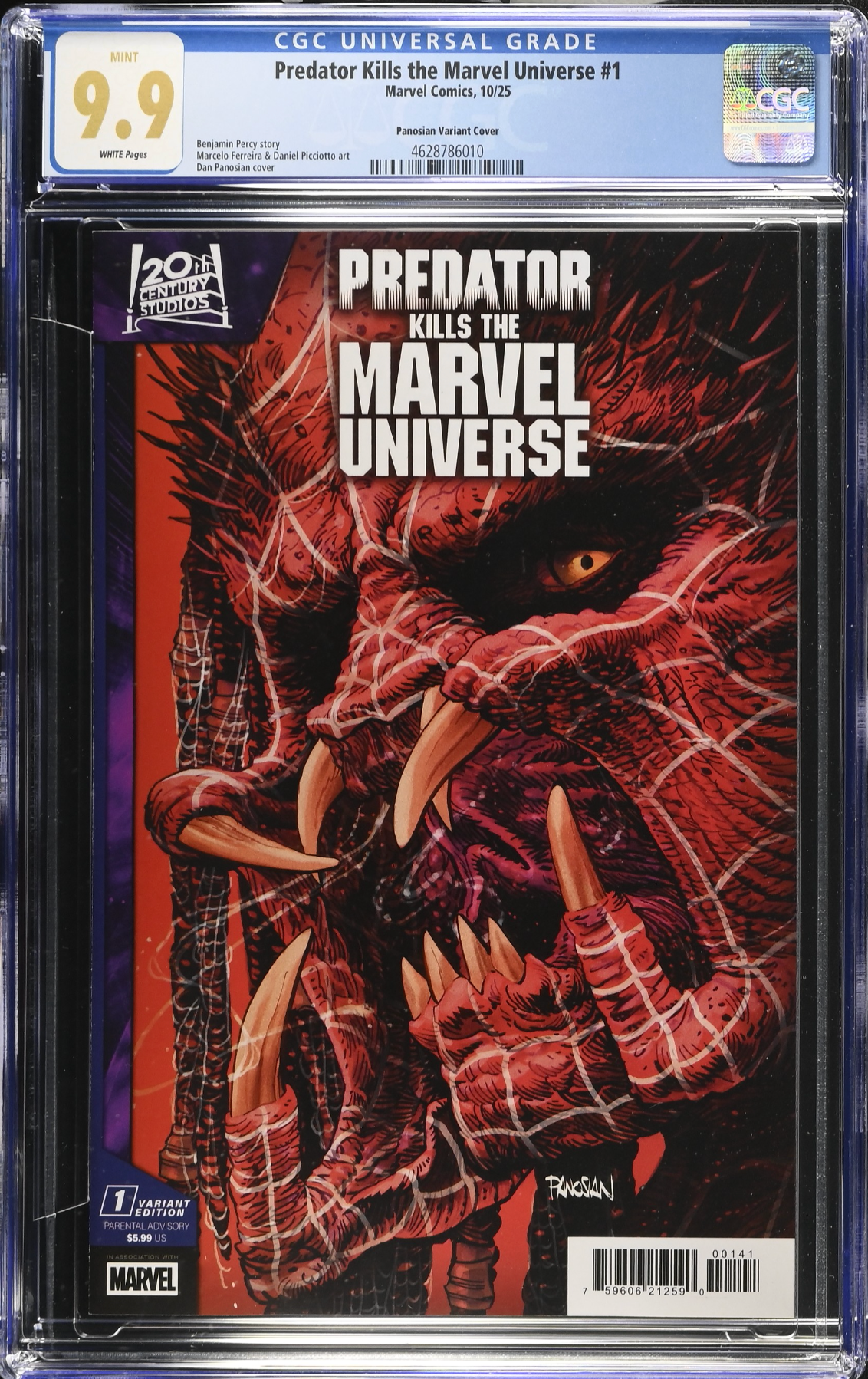 Predator Kills the Marvel Universe #1 Panosian Variant CGC 9.9